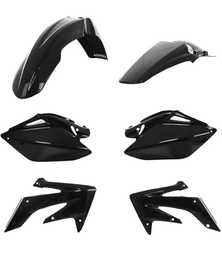 Amazon.com: Acerbis Replica Plastic Kit Black for Honda CRF250R